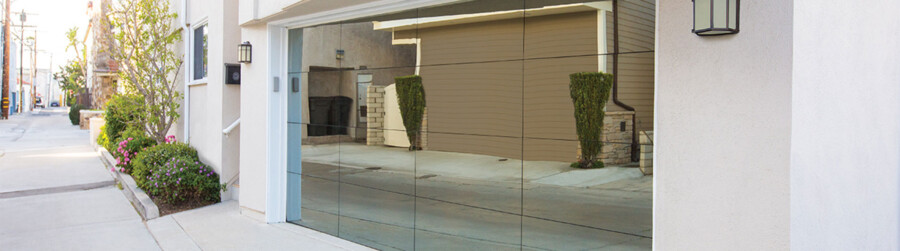 Model 8450 Aluminum Glass Garage Door - Luminous™ Mirrored-Gray-2