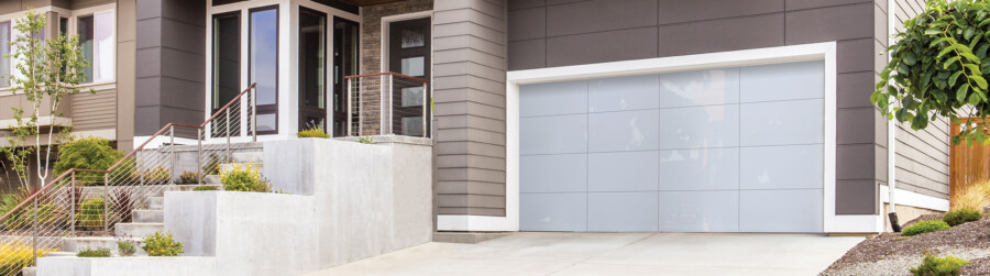 Model 8450 Aluminum Glass Garage Door - Luminous™ - Opaque-White