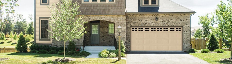 Model 8024-8124 Steel Garage Door Colonial, Almond