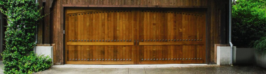 Custom Wood Garage Door - Studs