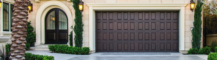 Model 9800 Fiberglass, Vertical Raised Panel Walnut