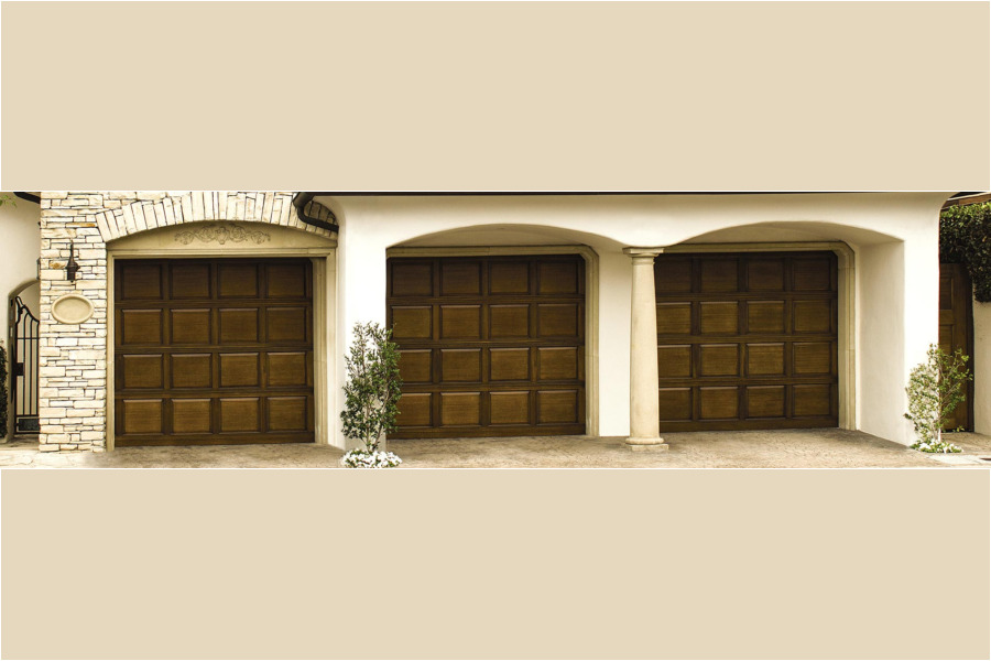 Model 300, Wood Garage Door - Custom Stain